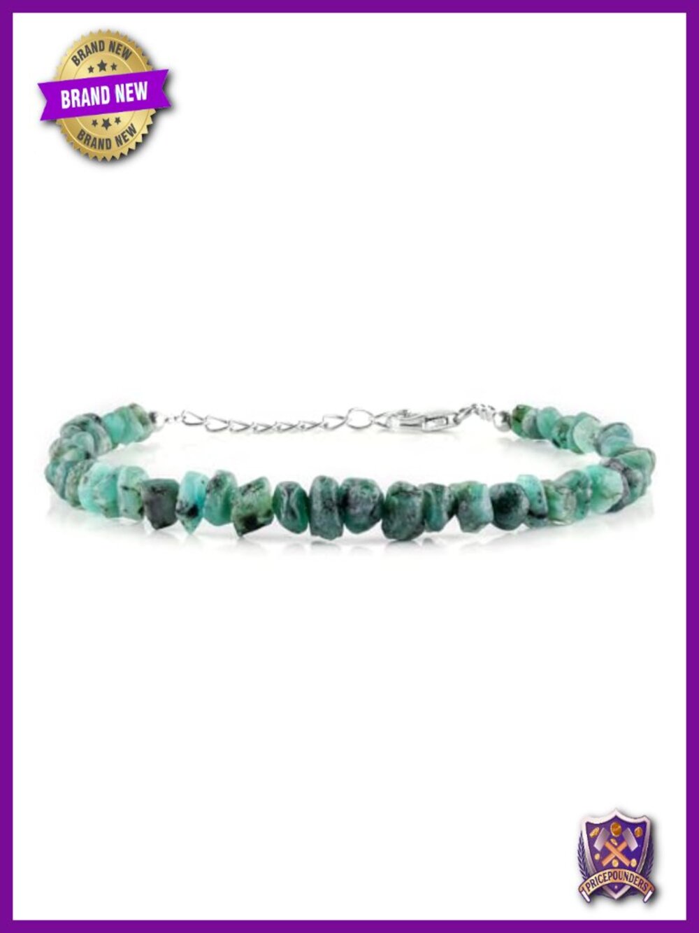 Natural Emerald Bracelet for Women, Handmade Dainty Bangle, May Birthstone